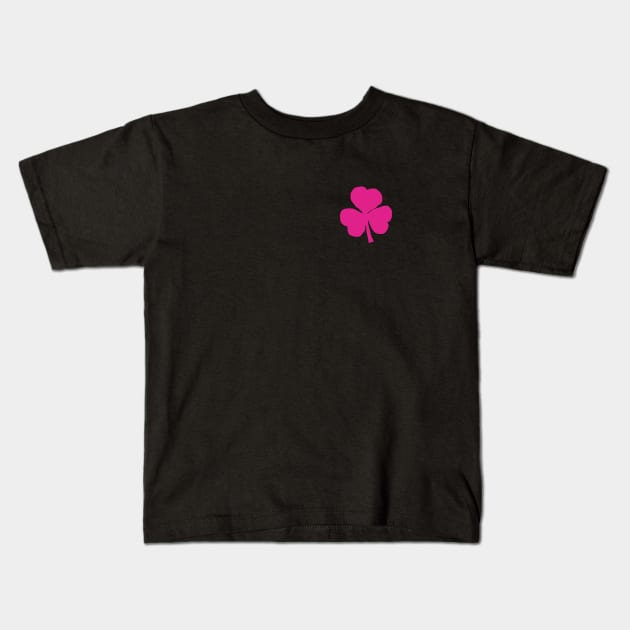 Small Pink Shamrock for St Patricks Day Kids T-Shirt by ellenhenryart